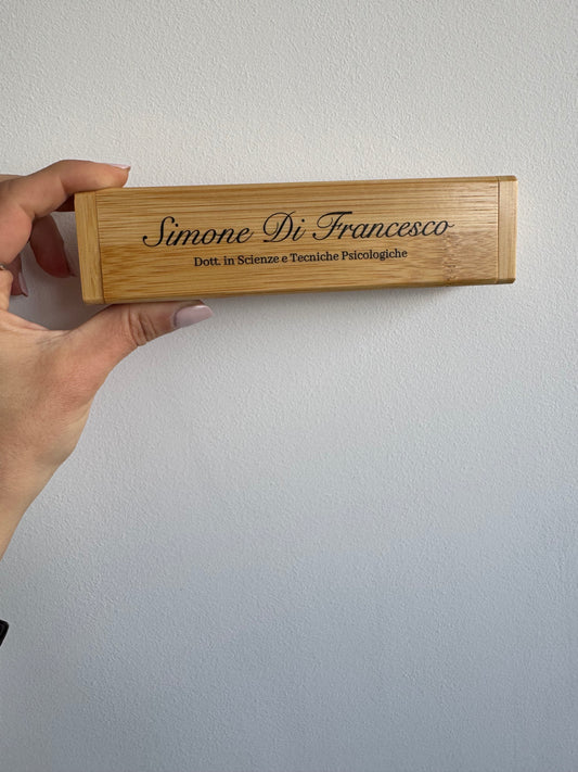 Penna in legno con astuccio