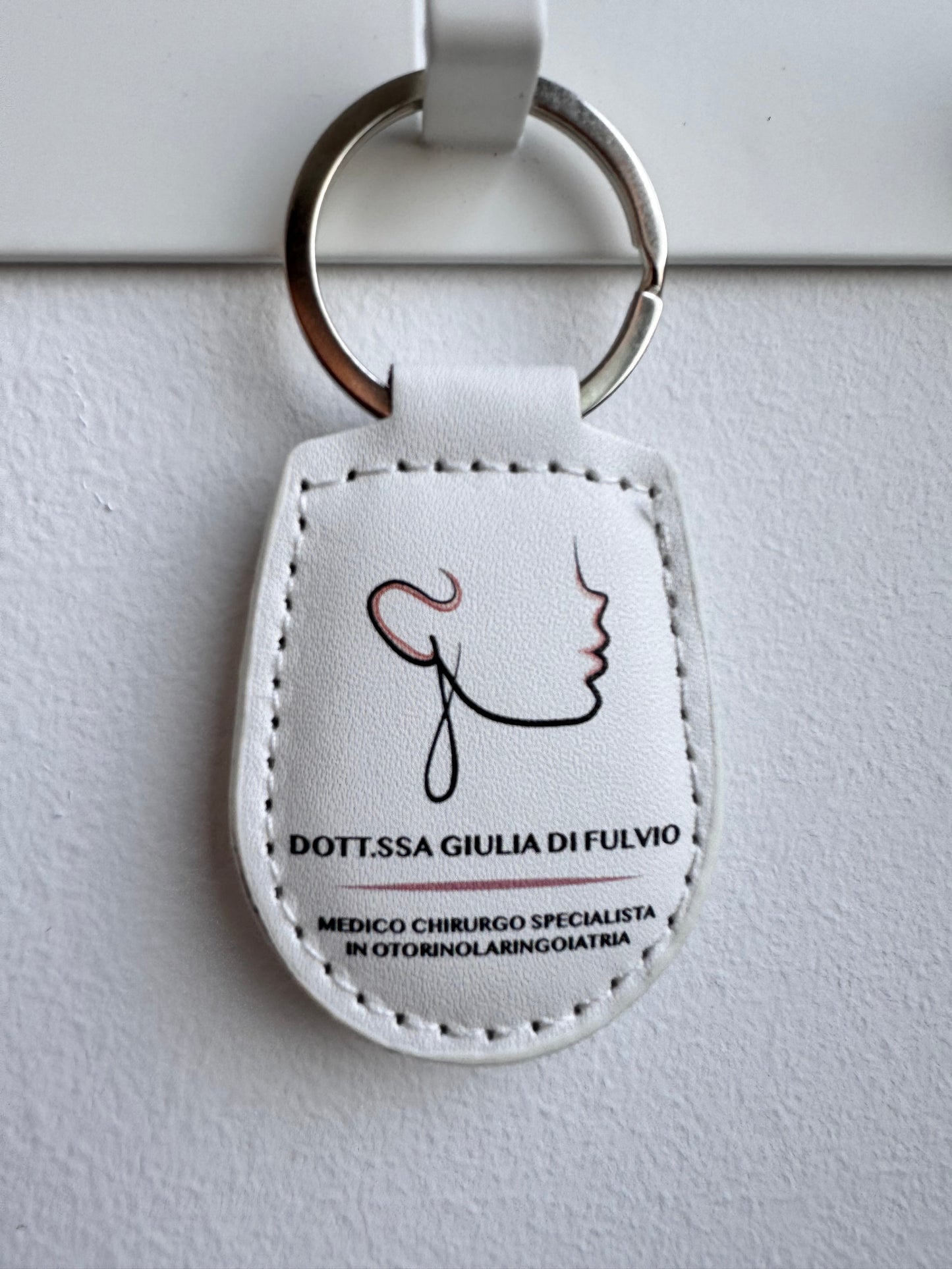 Portachiavi in pelle con logo