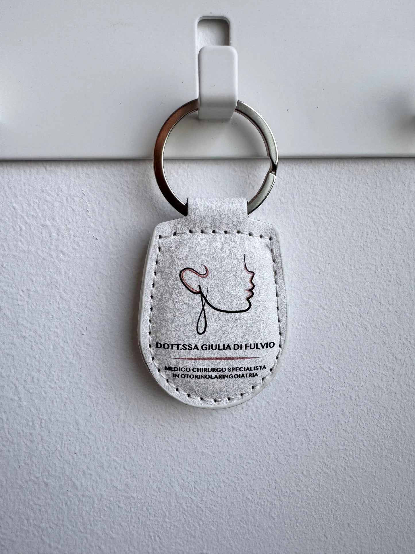 Portachiavi in pelle con logo