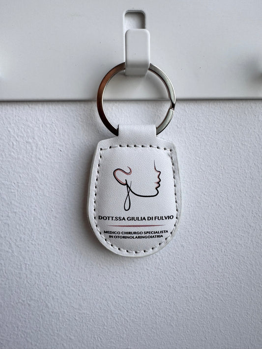 Portachiavi in pelle con logo